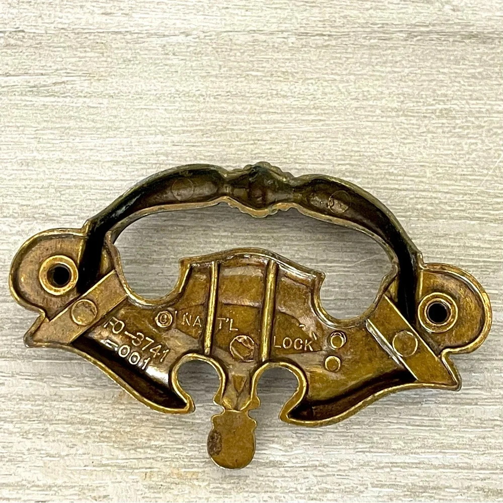 Vintage Antique Brass Drawer Pulls 3”
